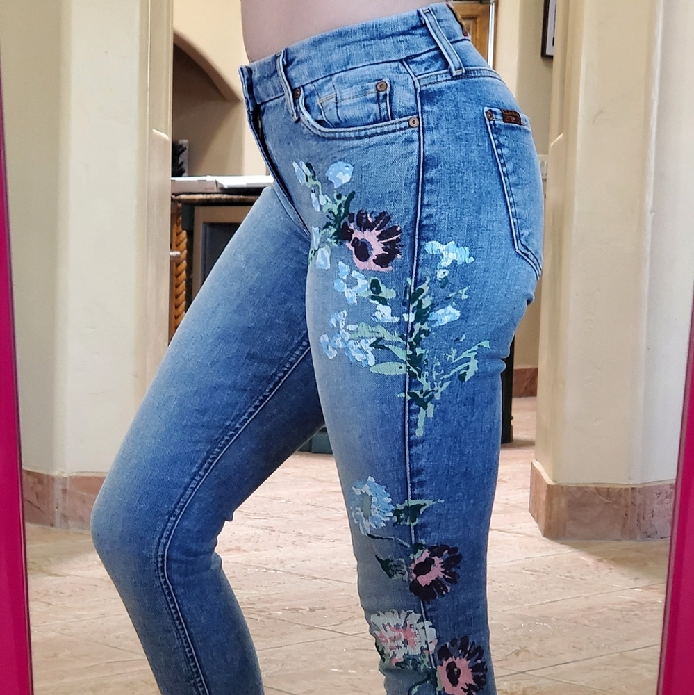 7 for all mankind skinny jeans size 24